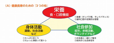 フレイル予防３つの柱 